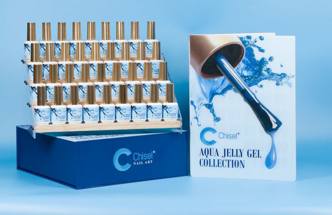 Chisel Aqua Jelly Gel 36 Colors Free extra 1 Set Chisel Black Diamond Top Base Hover Image