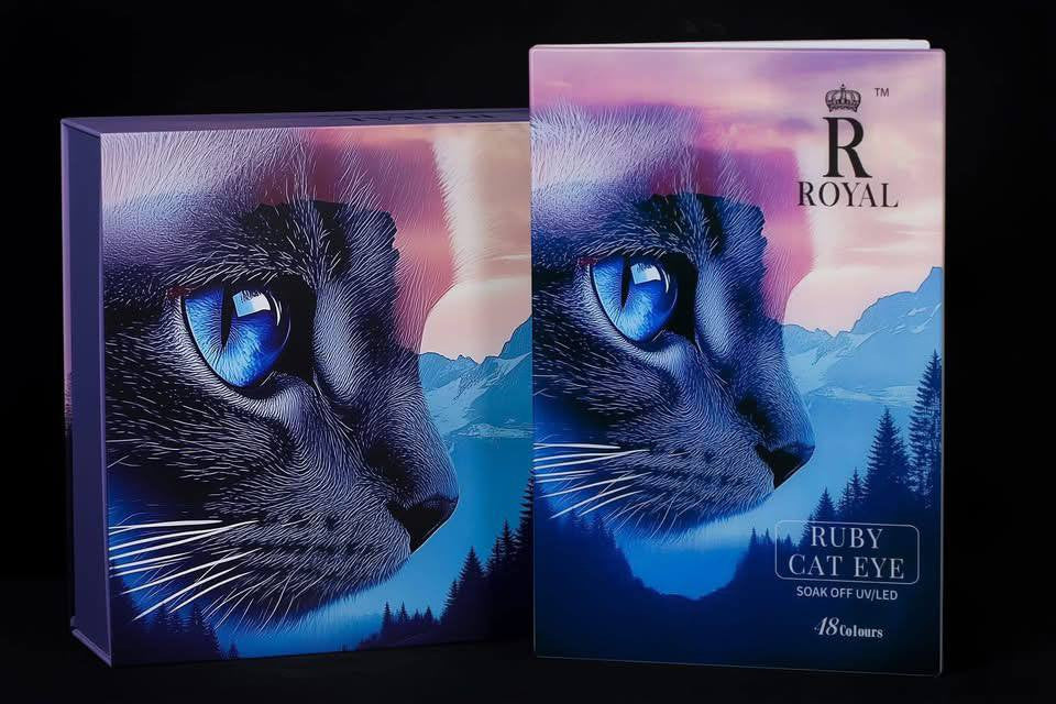 Royal Ruby Cat eye 48 Colors + Free Color Book + Magnet