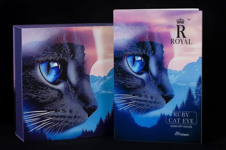 Royal Ruby Cat eye 48 Colors + Free Color Book + Magnet