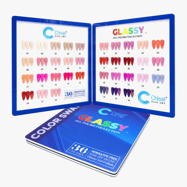 Chisel Glassy Collection 36 Colors ( Dip& Acrylic Powder + Gel Matching ) Main Image