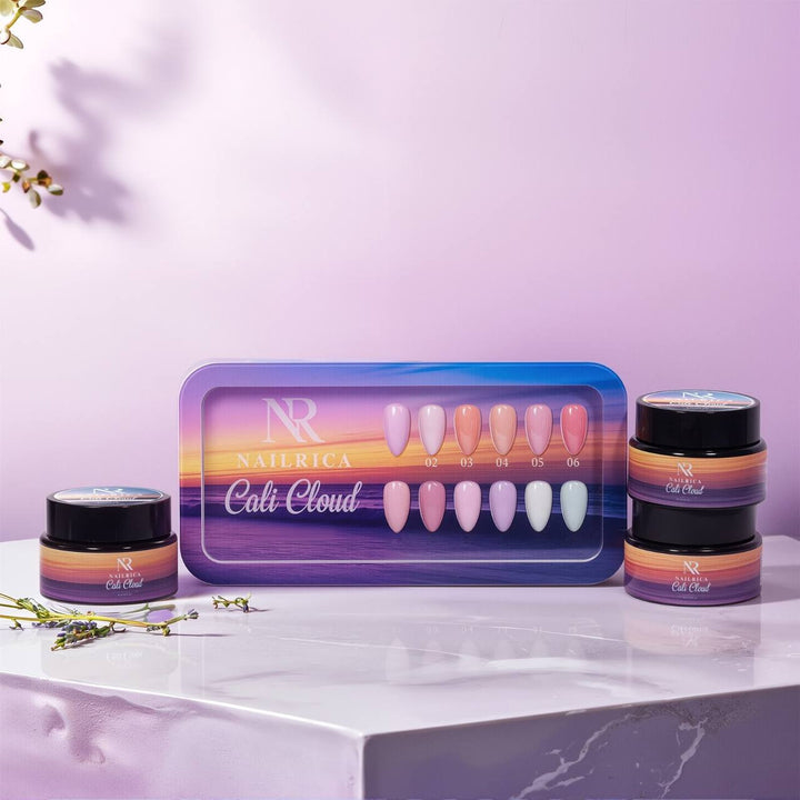 NAILRICA Builder Gel Cali-Cloud Collection 50ml - Set 12 Colors + Free Color Book
