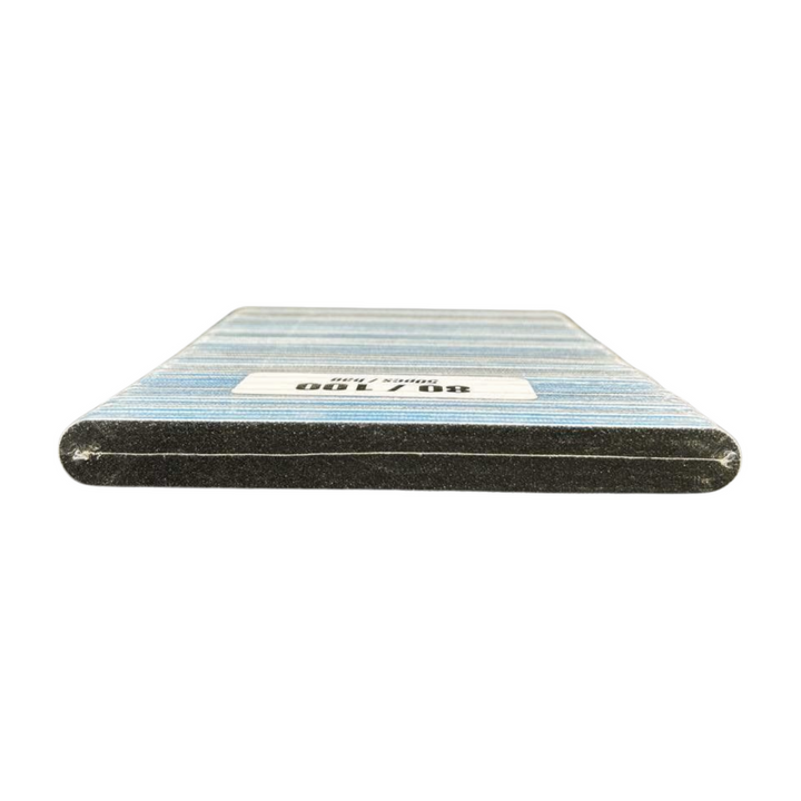 Round Black Blue Nail File 80/100 ( Pack of 50 pcs )