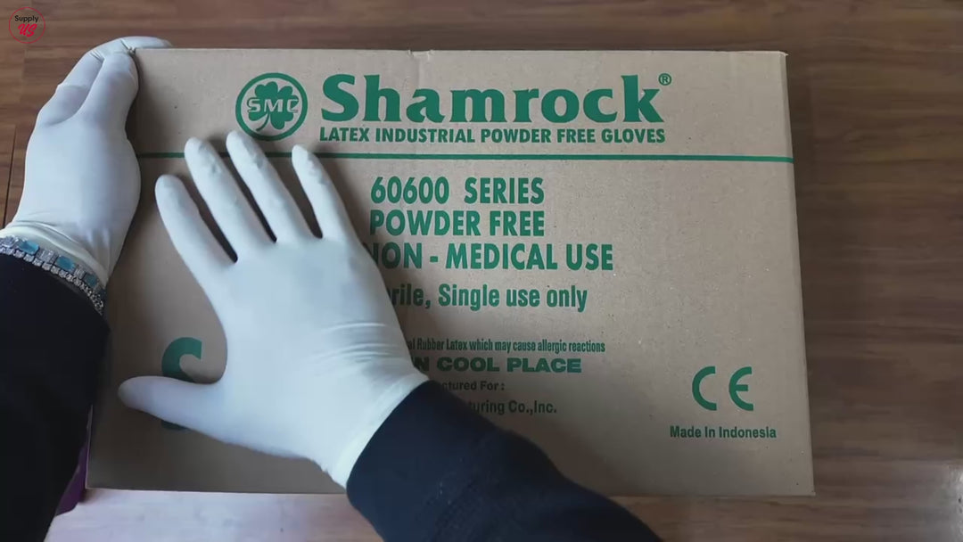 Shamrock Latex Gloves Box - Size: Extra Small ( Powder Free )