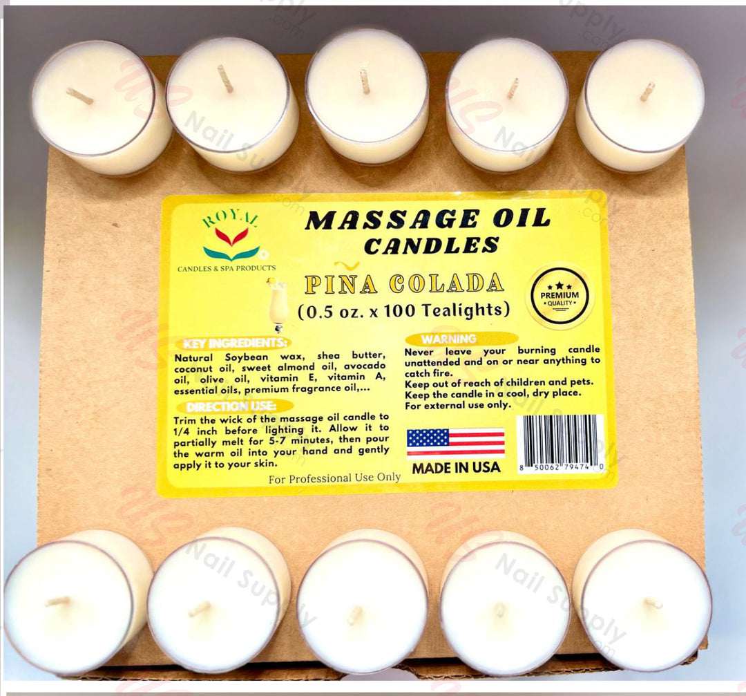 ROYAL Massage Oil Candle 0.5oz ( box of 100pcs ) - Pina Colada