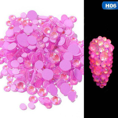 Rhine Stone glow in the dark (mix sizes) H06