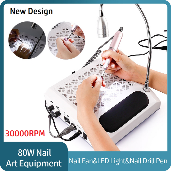 4 in 1 Multifunctional Nail Drill Machine 80W, 30000 RPM