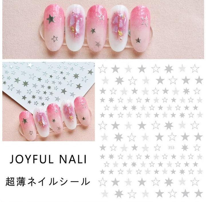 STAR STICKER SILVER 1PC - Code 353