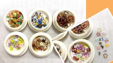 Nail Design Letter & Flower ( set of 6 ) NA025
