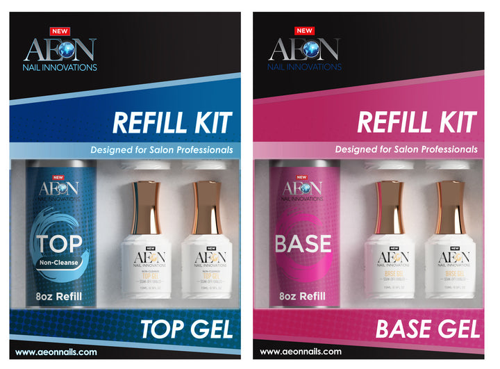 Aeon Combo Top &amp; Base Gel Refill Kit 8oz