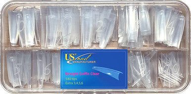 USN - Straight Coffin Clear Nail Tip 540/Box Main Image