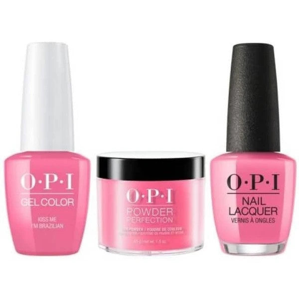 OPI COMBO 3 IN 1 MATCHING - GCA68A-NLA68-DPA68 KISS ME I'M BRAZILIAN
