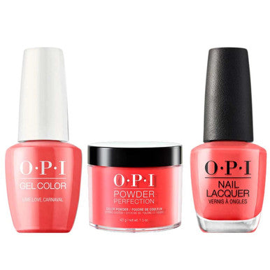 OPI COMBO 3 IN 1 MATCHING - GCA69A-NLA69-DPA69 LIVE.LOVE.CARNIVAL