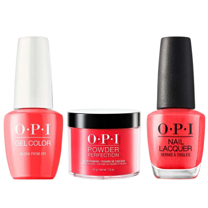 OPI COMBO 3 IN 1 MATCHING - GCH70A-NLH70-DPH70 ALOHA FROM OPI
