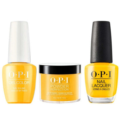 OPI COMBO 3 IN 1 MATCHING - GCL23-NLL23-DPL23 SUN, SEA, AND SAND IN MY PANTS