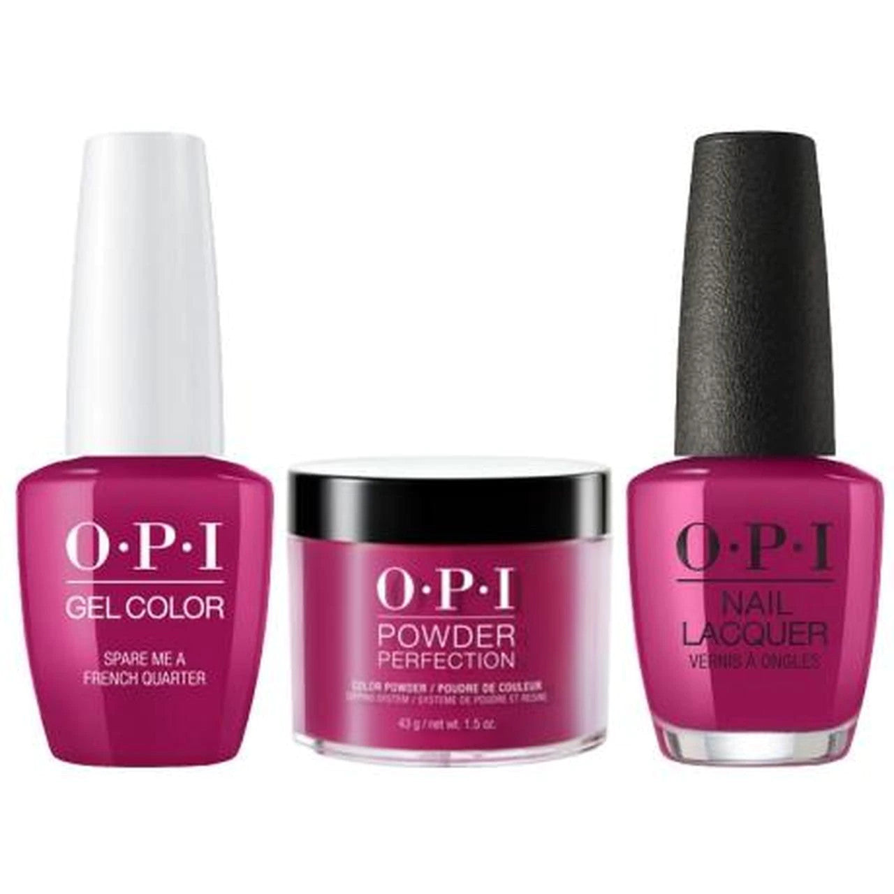 OPI COMBO 3 IN 1 MATCHING - GCN55A-NLN55-DPN55 SPARE ME A FRENCH QUARTER?
