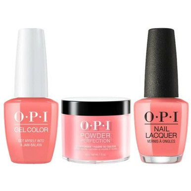 OPI COMBO 3 IN 1 MATCHING - GCN57A-NLN57-DPN57 GOT MYSELF INTO A JAM-BALAYA