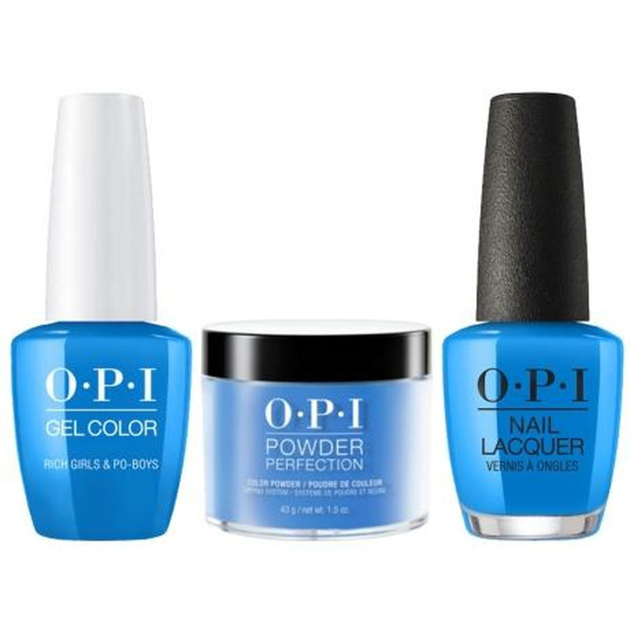 OPI COMBO 3 IN 1 MATCHING - GCN61A-NLN61-DPN61 RICH GIRLS & PO-BOYS