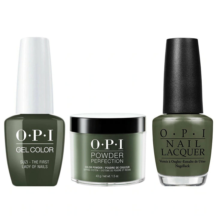 OPI COMBO 3 IN 1 MATCHING - GCW55A-NLW55-DPW55 SUZI - THE FIRST LADY OF NAILS