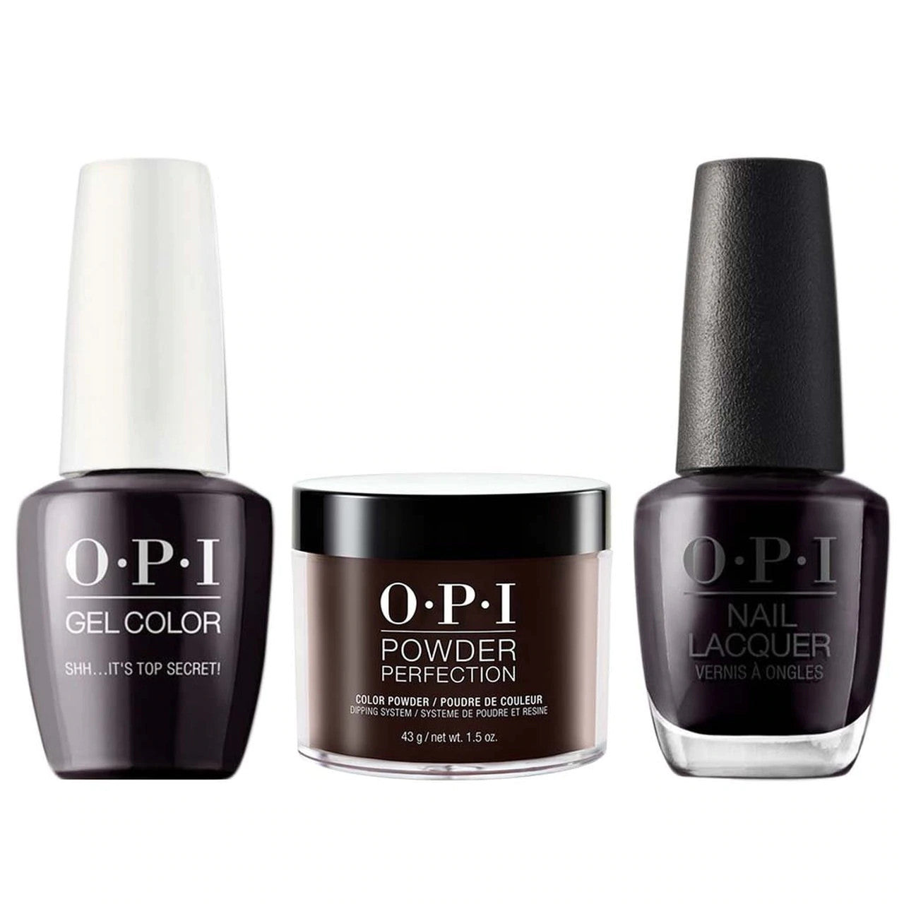 OPI COMBO 3 IN 1 MATCHING - GCW61A-NLW61-DPW61 SHH? IT'S TOP SECRET