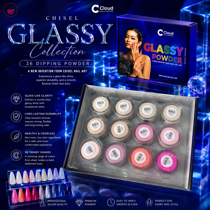 Chisel Glassy Collection 36 Dip &amp; Acrylic Powders