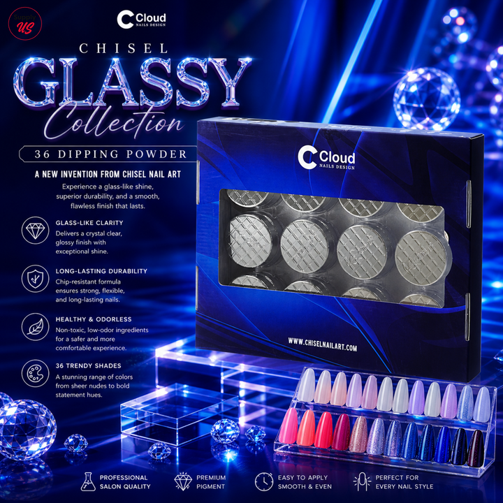 Chisel Glassy Collection 36 Dip &amp; Acrylic Powders
